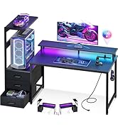 Amazon | AODK パソコンデスク ゲーミングデスク 引き出し&キーボード